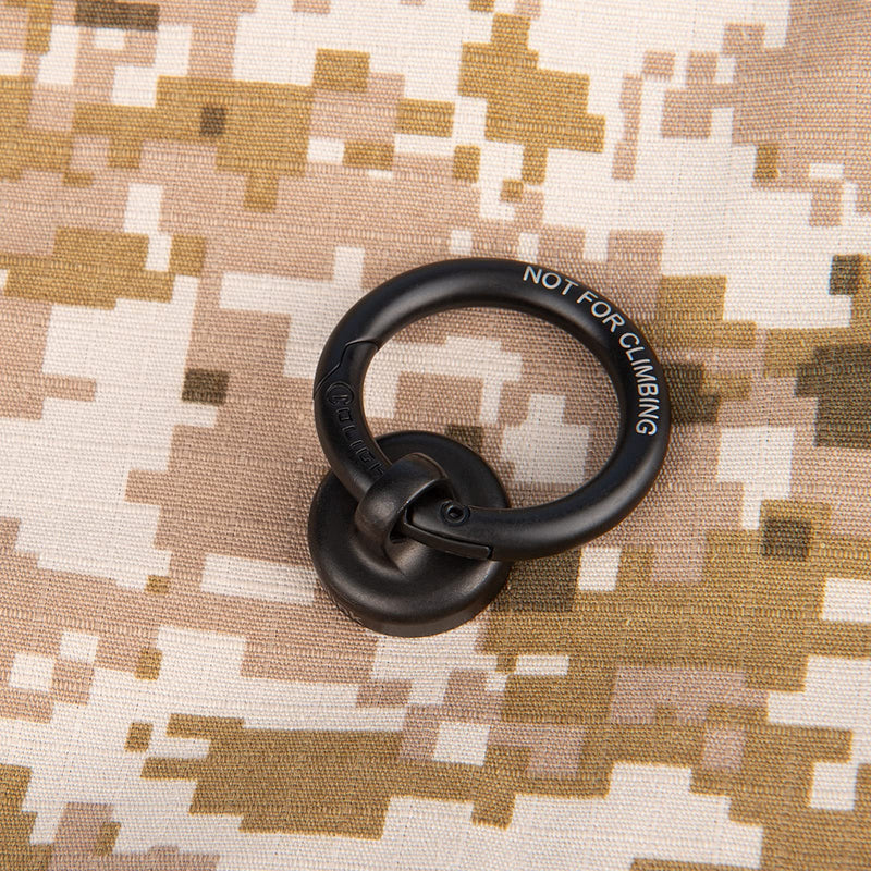 OLIGHT OLINK portable magnetic hook in black, stainless steel carabiner-style ring for Olight flashlights and Obulb series.