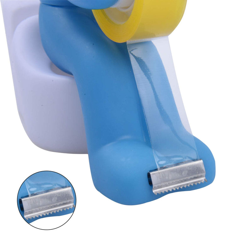 [Australia - AusPower] - Funny Office Gift - The Butt Station Desk Accessory Tape Dispenser, Paper Clip, Sticky Notes & Pen Holder, Gag Gift for Coworker (Blue) 