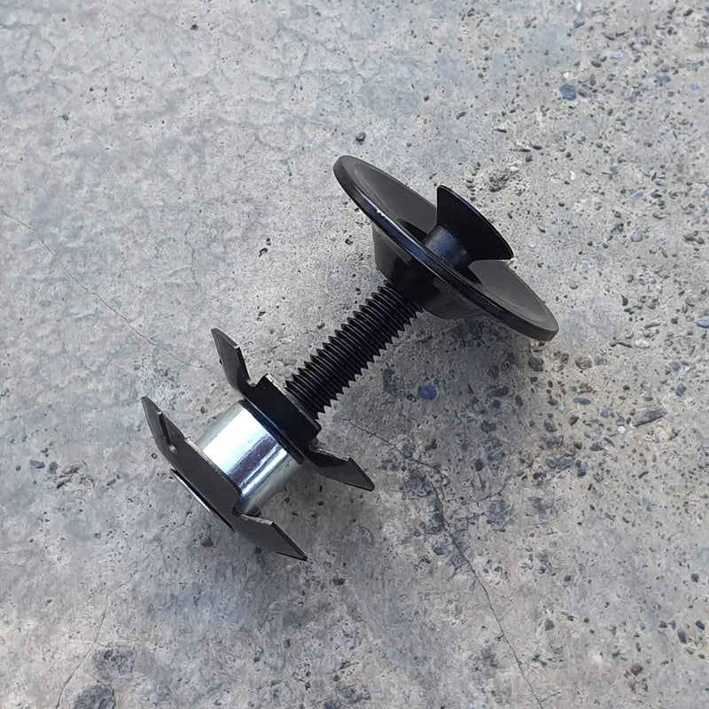 [Australia - AusPower] - ONIPAX Lightweight Headset Top Cap & Star Nut with Aluminum Screw BLACK Without Spacers 