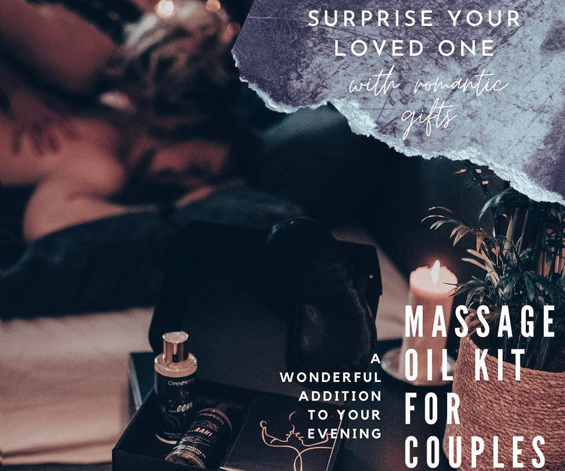 [Australia - AusPower] - OpenMity Massage Oil for Couples – Date Night Box with Relaxing Massage Oil Set for the Perfect Date Night, Including Two Different Massage Oils and Scratch off Card 