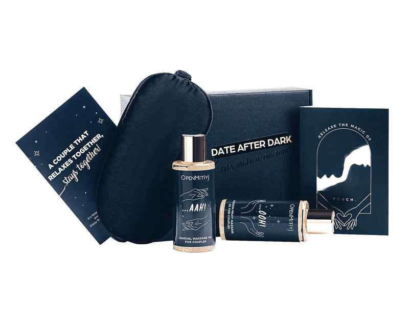 [Australia - AusPower] - OpenMity Massage Oil for Couples – Date Night Box with Relaxing Massage Oil Set for the Perfect Date Night, Including Two Different Massage Oils and Scratch off Card 