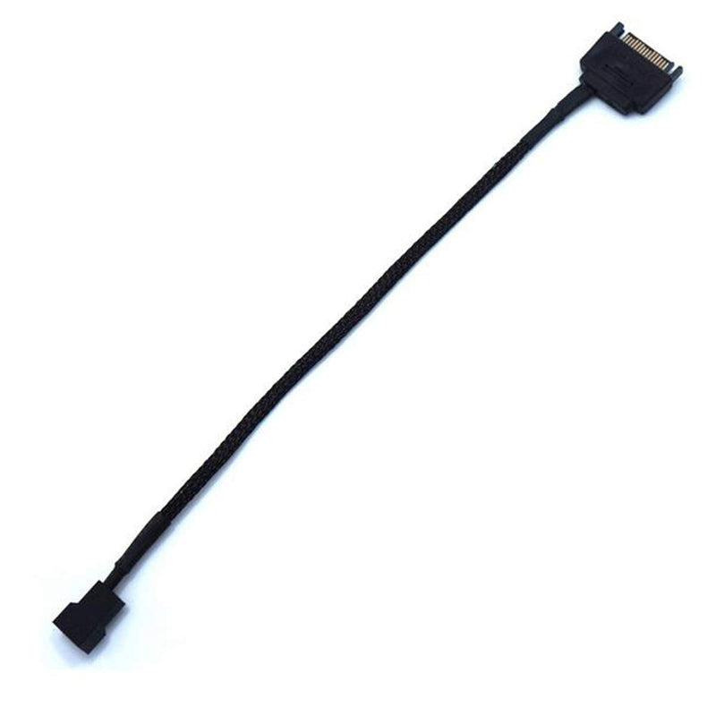 [Australia - AusPower] - 2 Pack SATA to 3 Pin / 4 Pin PMW 12V PC Case Fan Power Adapter Cable, 3-Pin or 4-Pin (PWM Connector) to 15 Pin SATA Computer Cooler Cooling Fan Power Cable 