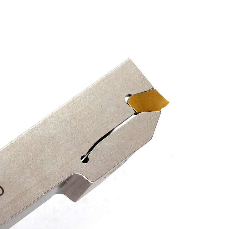 [Australia - AusPower] - OSCARBIDE 3/4" Indexable Lathe Grooving Parting Holder Heavy Duty Nickel Plated QA12R-30 Right -Hand Cut Off Tool with 10 Pieces Carbide Inserts GTN-3(QC1403) 