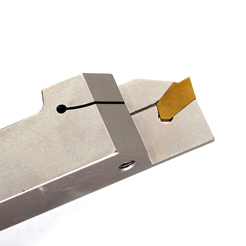 [Australia - AusPower] - OSCARBIDE 3/4" Indexable Lathe Grooving Parting Holder Heavy Duty Nickel Plated QA12R-30 Right -Hand Cut Off Tool with 10 Pieces Carbide Inserts GTN-3(QC1403) 
