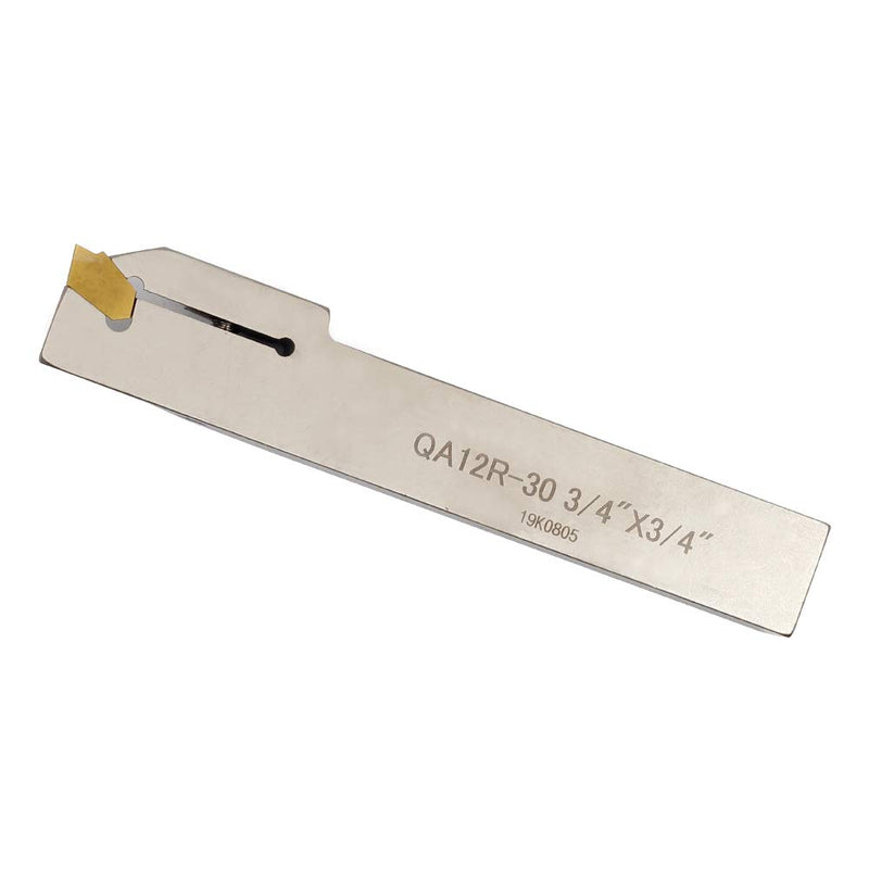 [Australia - AusPower] - OSCARBIDE 3/4"Indexable Lathe Grooving Parting Holder QA12R-30 Heavy Duty Right -Hand Nickel PlatedCut Off Tool with Carbide Insert, 1pcs 