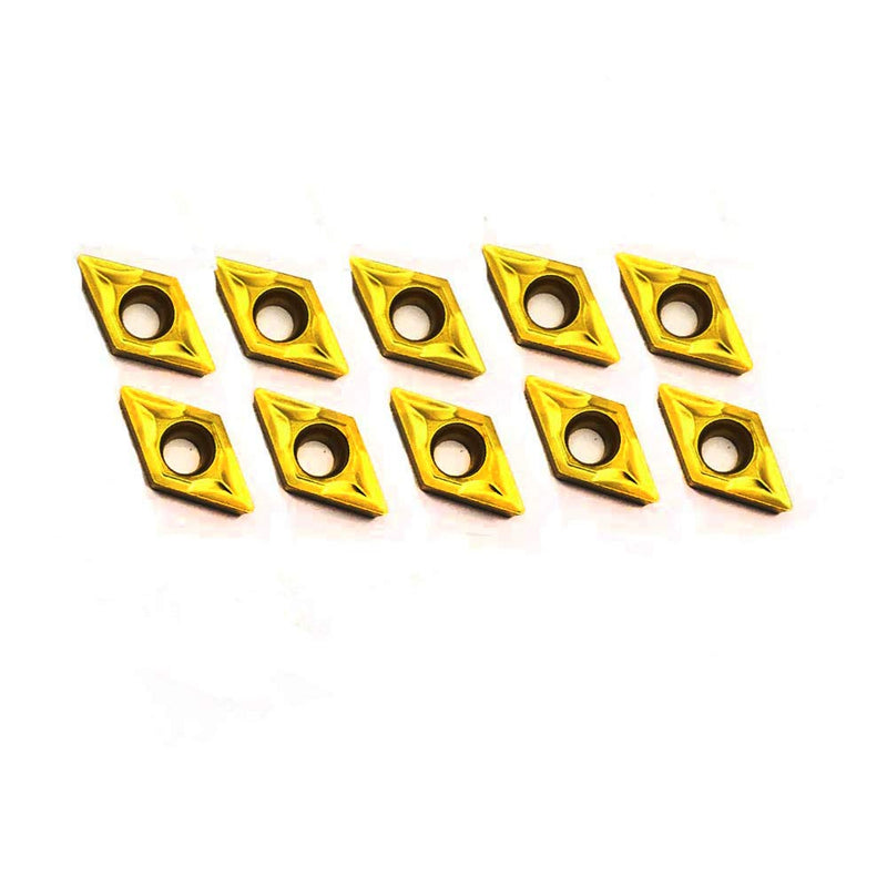 [Australia - AusPower] - OSCARBIDE Carbide Turning Inserts DCMT070204(DCMT21.51) DCMT Insert Multilayer Coated CNC Lathe Inserts for Lathe Turning Tool Holder Replacement Insert, 10 Pieces 