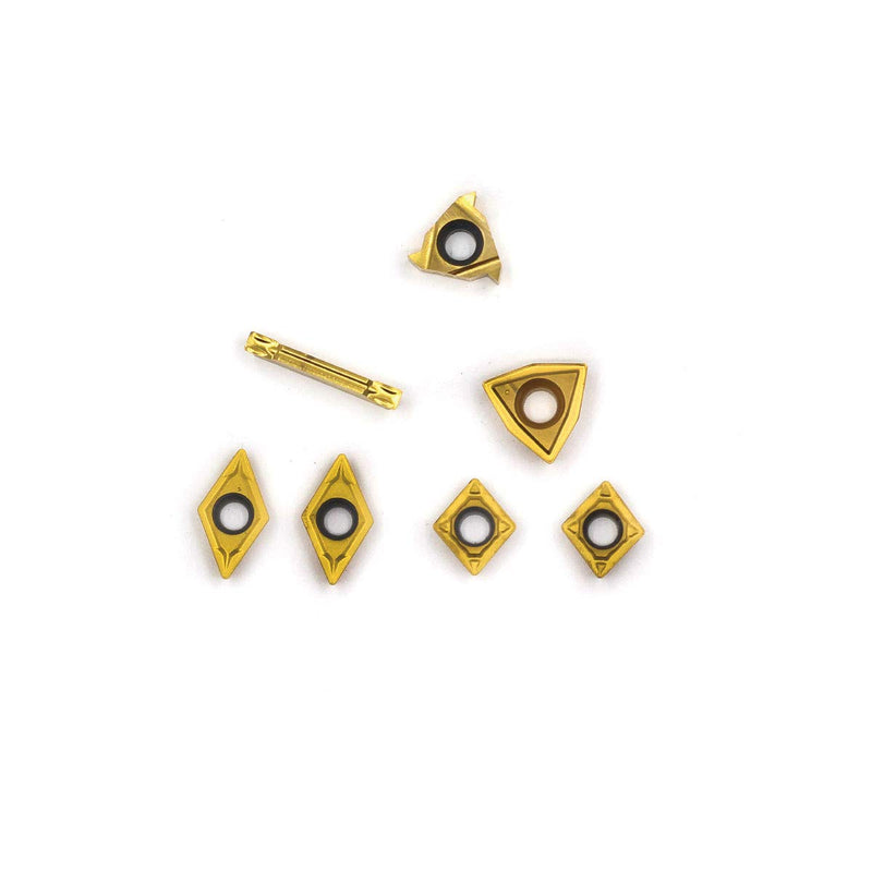 [Australia - AusPower] - OSCARBIDE Carbide Turning Inserts MGMN200,11ER A60,WCMT2.5,CCMT060204,DCMT070204 CNC Lathe Insert for Indexable Lathe Turning Tool Holder Insert Replacement, 7 Pieces 