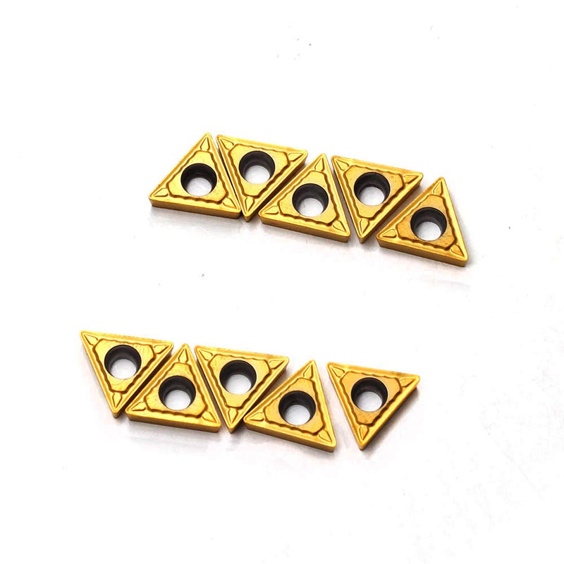 [Australia - AusPower] - OSCARBIDE Carbide Turning Inserts TCMT110204(TCMT21.51) TCMT Insert Tain Coated CNC Lathe Carbide Cutters Inserts for Lathe Turning Tool Holder Replacement Insert, 10 Pieces/Pack 