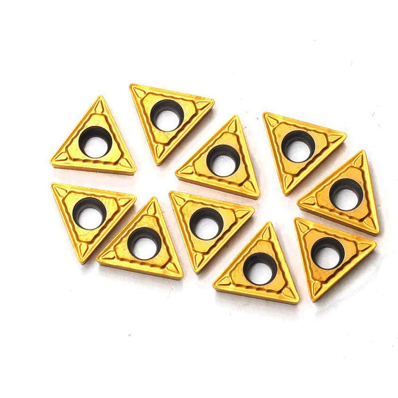 [Australia - AusPower] - OSCARBIDE Carbide Turning Inserts TCMT110204(TCMT21.51) TCMT Insert Tain Coated CNC Lathe Carbide Cutters Inserts for Lathe Turning Tool Holder Replacement Insert, 10 Pieces/Pack 