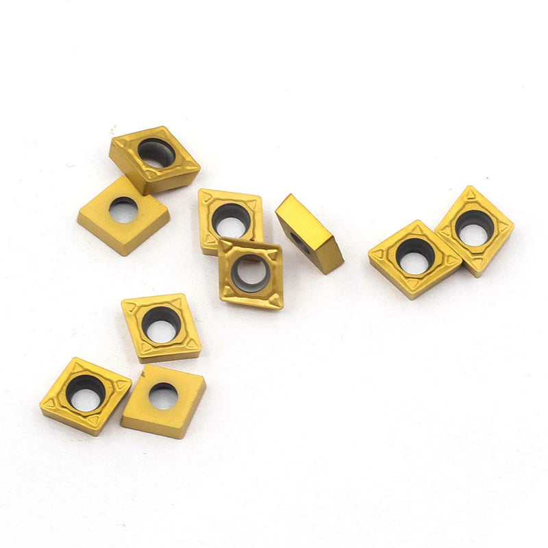 [Australia - AusPower] - OSCARBIDE CCMT060204(CCMT21.51) Carbide Turning Inserts CCMT Insert Mutilayer Coated CNC Lathe Inserts for Lathe Turning Tool Holder Cut Off Tools, 10 Pieces 