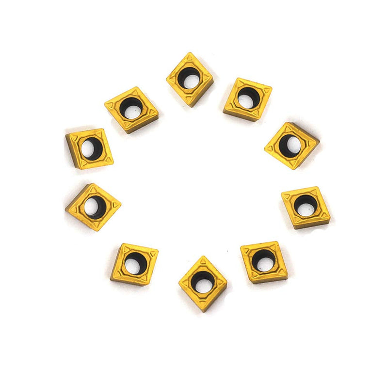 [Australia - AusPower] - OSCARBIDE CCMT060204(CCMT21.51) Carbide Turning Inserts CCMT Insert Mutilayer Coated CNC Lathe Inserts for Lathe Turning Tool Holder Cut Off Tools, 10 Pieces 