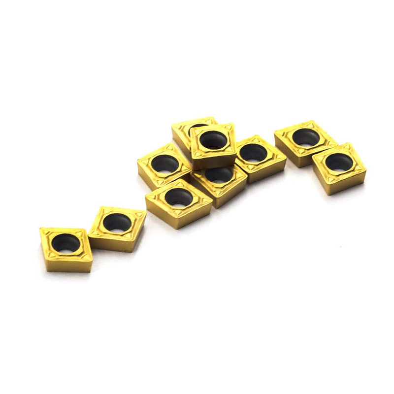 [Australia - AusPower] - OSCARBIDE CCMT060204(CCMT21.51) Carbide Turning Inserts CCMT Insert Mutilayer Coated CNC Lathe Inserts for Lathe Turning Tool Holder Cut Off Tools, 10 Pieces 