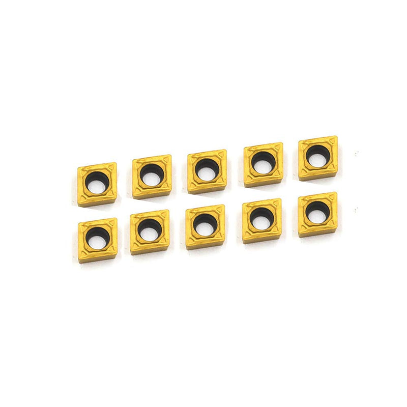 [Australia - AusPower] - OSCARBIDE CCMT060204(CCMT21.51) Carbide Turning Inserts CCMT Insert Mutilayer Coated CNC Lathe Inserts for Lathe Turning Tool Holder Cut Off Tools, 10 Pieces 