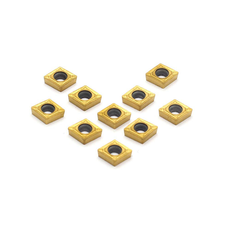 [Australia - AusPower] - OSCARBIDE CCMT060204(CCMT21.51) Carbide Turning Inserts CCMT Insert Mutilayer Coated CNC Lathe Inserts for Lathe Turning Tool Holder Cut Off Tools, 10 Pieces 