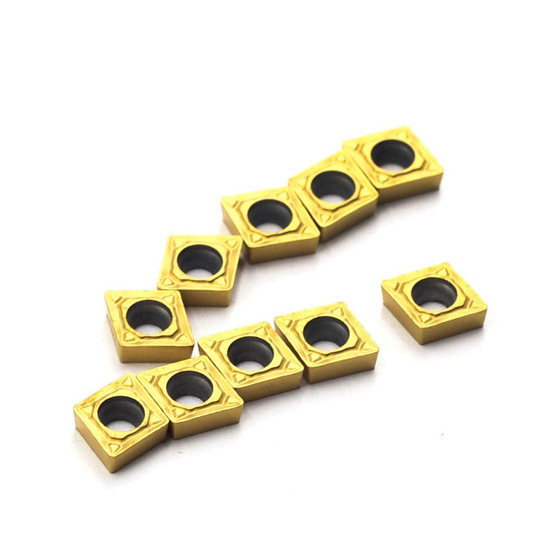 [Australia - AusPower] - OSCARBIDE CCMT060204(CCMT21.51) Carbide Turning Inserts CCMT Insert Mutilayer Coated CNC Lathe Inserts for Lathe Turning Tool Holder Cut Off Tools, 10 Pieces 