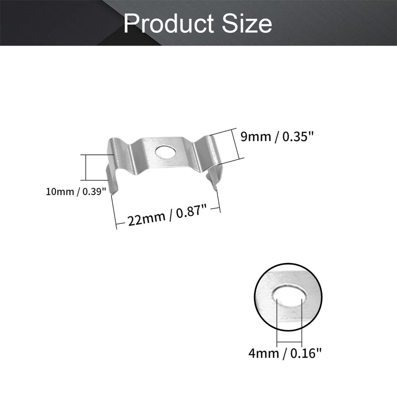 [Australia - AusPower] - Othmro 30Pcs 0.89 Inch Length T4 Clips Bracket Hanger for LED Light Tube, 0.16Inch Bore 0.35Inch Height Ceiling Lamp, LED Fluorescent Tube Light Fixture Replacement, Stainless Steel Tube Hanger 