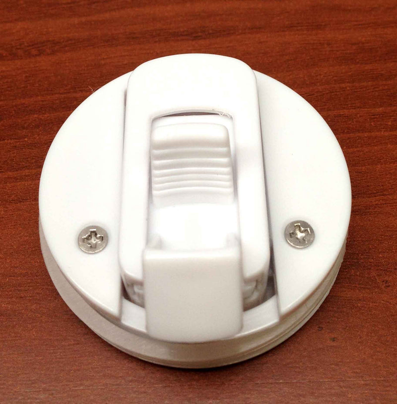 [Australia - AusPower] - MARINE BOAT WHITE PLASTIC FLUSH PULL SLAM LATCH HATCH LIFT 2 3/8"D 