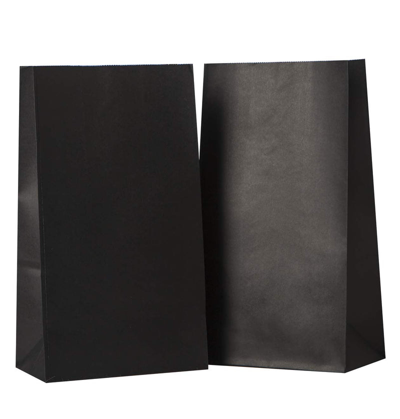 [Australia - AusPower] - Paper Favor Bags - 50 Pack Black Party Favor Kraft Treat Bags for Any Occasions, Halloween, Graduation, DIY Arts, New Years Eve Party - 5 x 3 x 9 Inch 