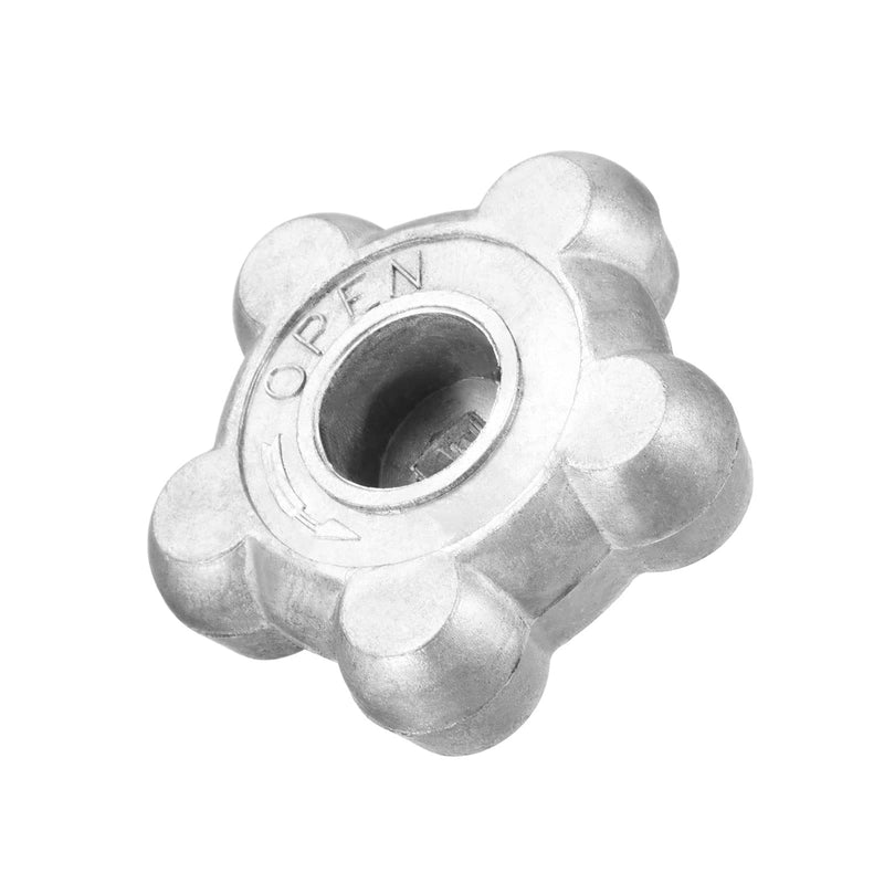 [Australia - AusPower] - PATIKIL 64mm Diameter Hand Wheel, 1 Pack Aluminum Alloy Control Switch Replacement Handle for Gas Cylinder, Silver Tone 