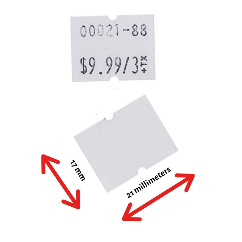 [Australia - AusPower] - White Labels for Perco 2 Line Labeler Gun - 1 Sleeve, 6,000 Labels 2 Line Labels White - 1 Sleeve 