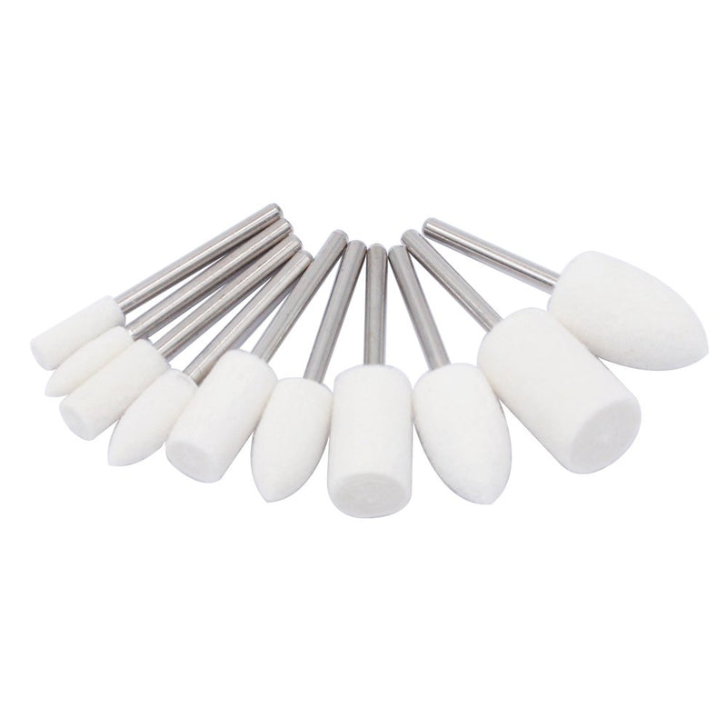 [Australia - AusPower] - PHYHOO Polishing Buffing Wheels Wool Felt Mounted Mandrel Grinding Bits Grinder Head Polish Watch Jewelry Rotary Tool Accessories Drill Tools Attachment - 1/8 Inch Shank 