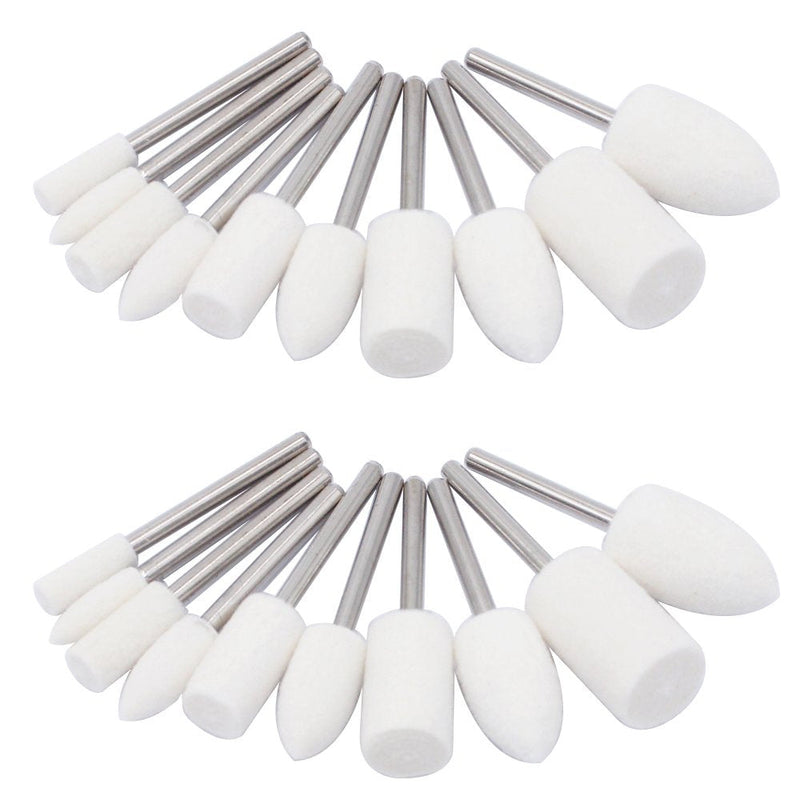 [Australia - AusPower] - PHYHOO Polishing Buffing Wheels Wool Felt Mounted Mandrel Grinding Bits Grinder Head Polish Watch Jewelry Rotary Tool Accessories Drill Tools Attachment - 1/8 Inch Shank 