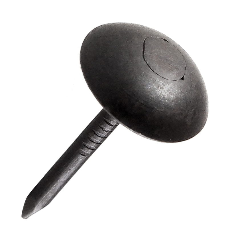 [Australia - AusPower] - Piutouyar 200 Pcs Black Upholstery Tacks Antique Metal Thumb Tacks Round Head Upholstery Pins for Upholstered Furniture Cork Board DIY Projects or Home Decor 7 x 13mm 