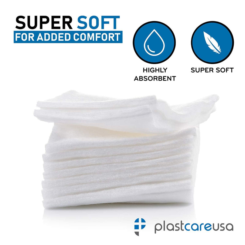 [Australia - AusPower] - 400 4x4 Non Woven Sponges 4 Ply, Non-Sterile Cotton Dental Gauze, Esthetic Wipes, 2 Packs of 200 200 Count (Pack of 2) 
