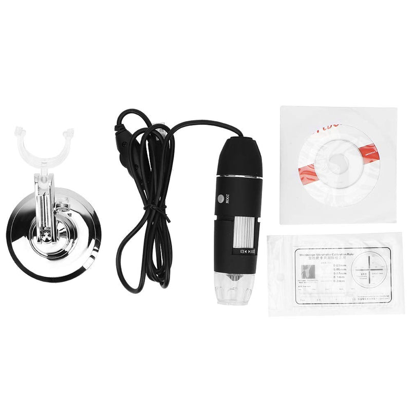 [Australia - AusPower] - USB Digital Microscope,1600X Magnification Endoscope Mini Camera with 8 LEDs and Microscope Metal Stand,Compatible with Android, Mac,Window 7 8 10 for Kids, Students, Adults 