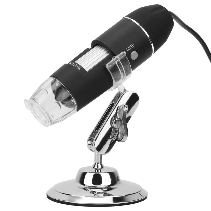 [Australia - AusPower] - USB Digital Microscope,1600X Magnification Endoscope Mini Camera with 8 LEDs and Microscope Metal Stand,Compatible with Android, Mac,Window 7 8 10 for Kids, Students, Adults 
