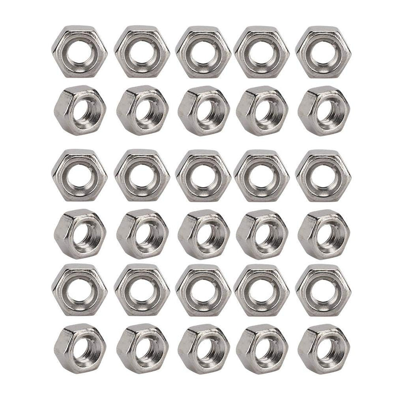 [Australia - AusPower] - 300 Pairs Rimless Glasses Screw, Hex Nuts 1.4 Nut Cap Eyeglasses Repairing Parts, Stainless Steel Sunglass Repair Tool 