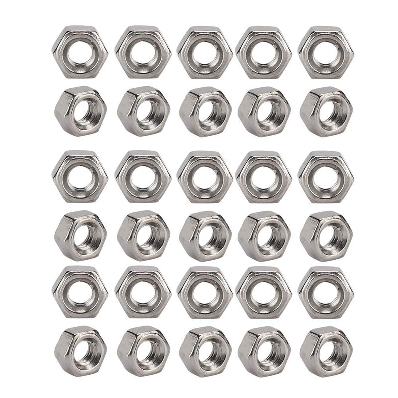 [Australia - AusPower] - 300 Pairs Rimless Glasses Screw, Hex Nuts 1.4 Nut Cap Eyeglasses Repairing Parts, Stainless Steel Sunglass Repair Tool 