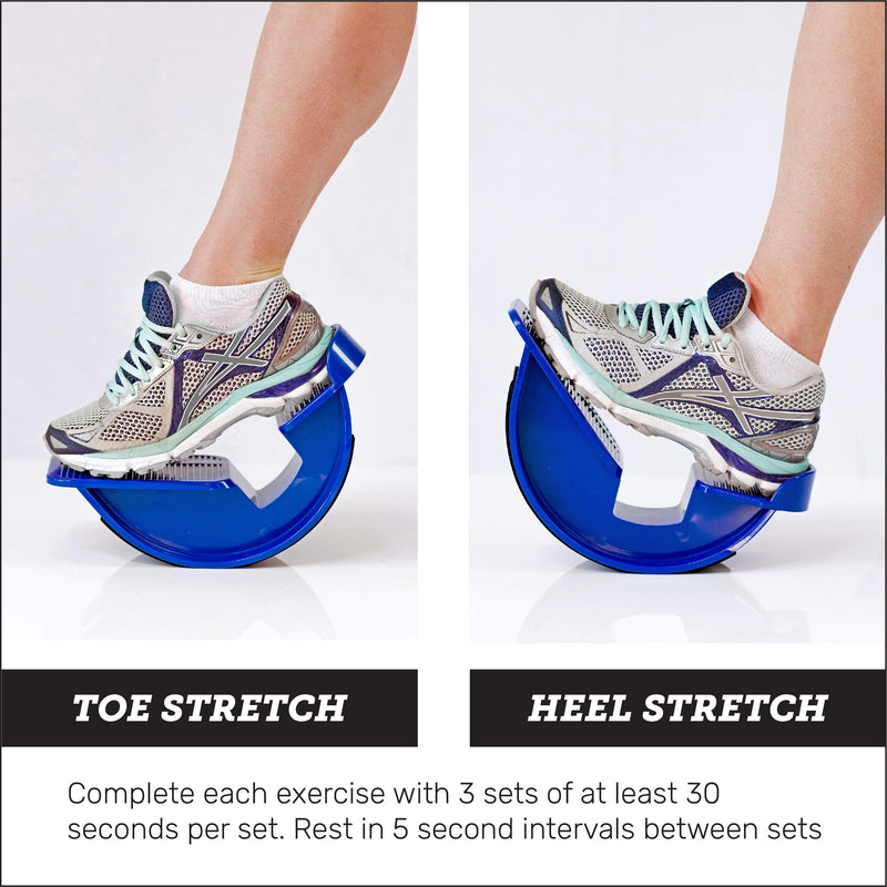 [Australia - AusPower] - Powerstep unisex adult Powerstep Ultraflexx Foot Rocker, Un physical therapy leg exercisers, Blue, Flexible and Stretchable US 