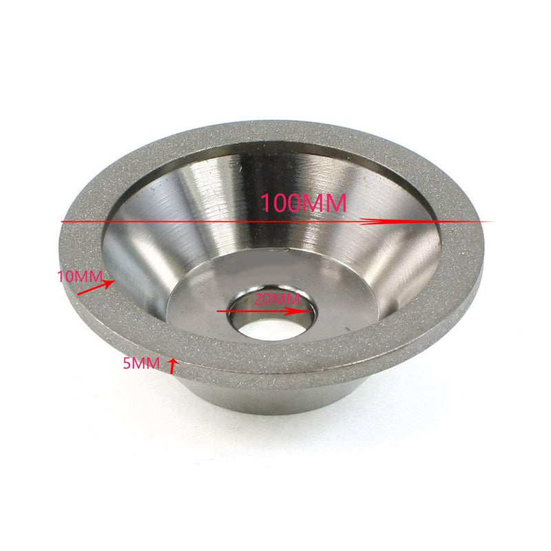 [Australia - AusPower] - Preamer 100x32x20x10x5 Cup Diamond Grinding Wheel Dressing Tool for Alloy Blade Tungsten 