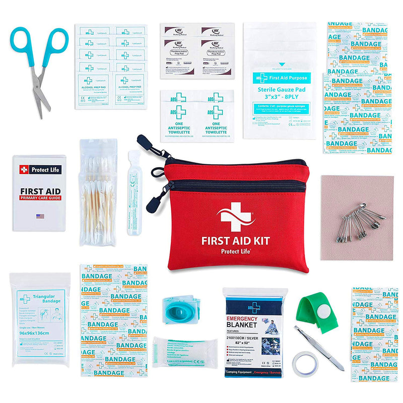 [Australia - AusPower] - First Aid Kit - 100 Piece - Small First Aid Kit for Camping, Hiking, Backpacking, Travel, Vehicle, Mini 1st Aid kit for Outdoors - Emergency & Medical Supplies 100 Piece Set 