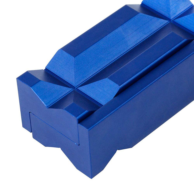 [Australia - AusPower] - PTNHZ Aluminum 4" Vise Jaw Protective Inserts for Wide Array of Vices - with Magnetic Back(Blue) 