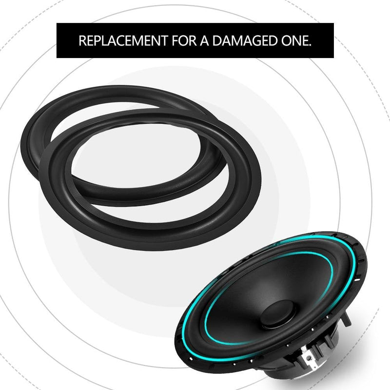 [Australia - AusPower] - PUSOKEI 2pcs Speaker Rubber Edge, 8 inch Surround Subwoofer Replacement Parts for Speaker Foam Repair 