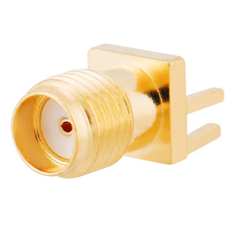 [Australia - AusPower] - QMseller 20PCS SMA Female PCB Panel Edge Mount Plug with 4 Pins Stand Straight Connector RF Coax Coaxial Adapter 