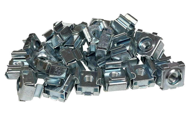 [Australia - AusPower] - RackGold Zinc 10-32 Snap-in Cage Nuts 25 Pack - USA Made 