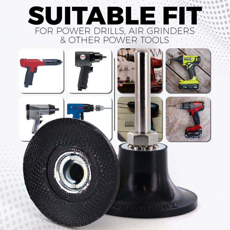 [Australia - AusPower] - 2 Inch Disc Pad Holder with ¼” Shank, Die Grinder Sanding Suitable for Roloc, Quick Change Medium Disc Attachments for Polishing, Sanding and Surface Preparation, – by Ram Pro 1 