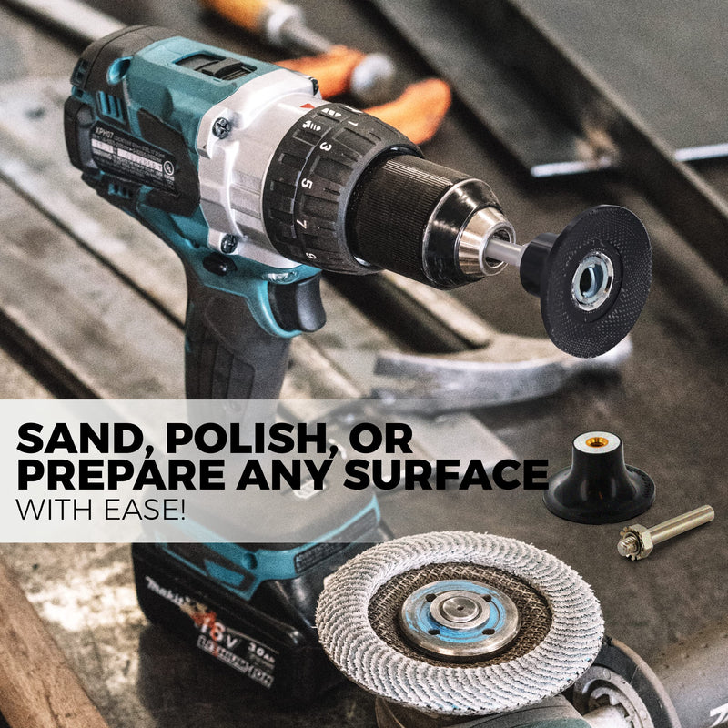 [Australia - AusPower] - 2 Inch Disc Pad Holder with ¼” Shank, Die Grinder Sanding Suitable for Roloc, Quick Change Medium Disc Attachments for Polishing, Sanding and Surface Preparation, – by Ram Pro 1 