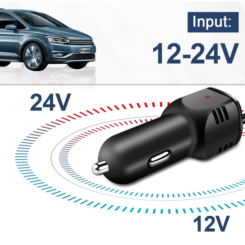 [Australia - AusPower] - Range Tour Dash Camera Car Charger, Micro USB and Mini USB Interfaces,Driving Recorders Power Cord 3.5m/11.5ft 12V/24V to DC5V 2A (I Interface) I interface 