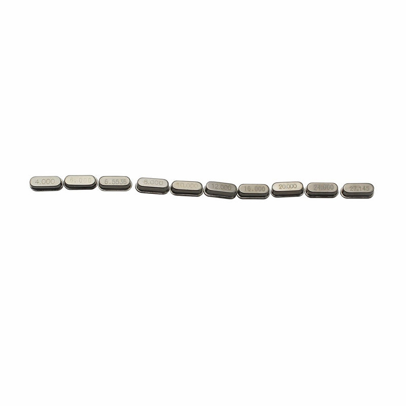 [Australia - AusPower] - Raogoodcx 200PCS 10Value Crystal Oscillator Resonators Assortment Kit 4 MHz, 6 MHz, 6.5536MHz，8 MHz, 10 MHz, 12 MHz, 16 MHz, 20 MHz, 24 MHz, 27.145 MHz 