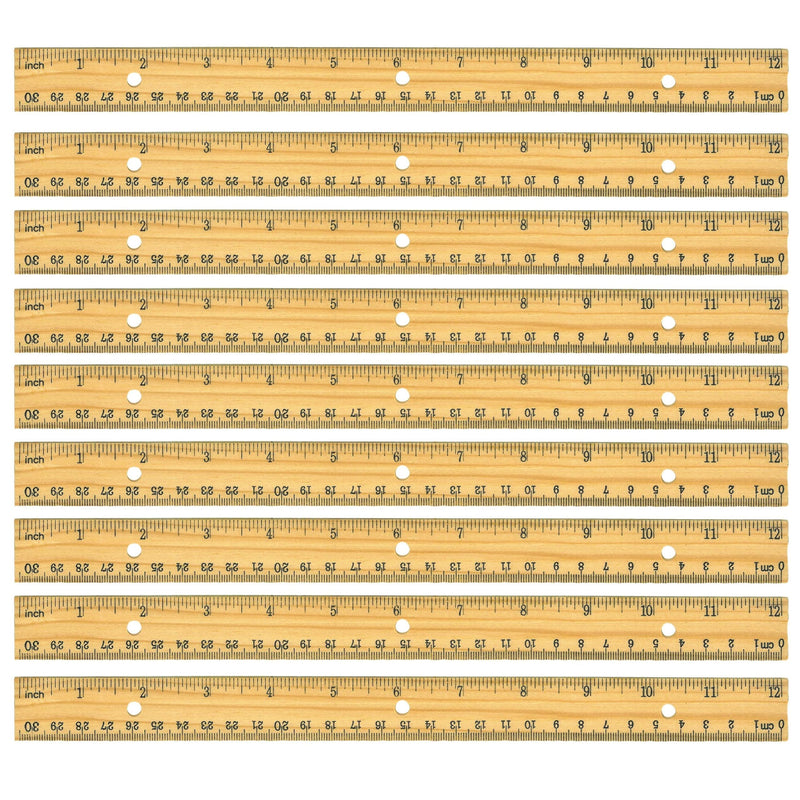 [Australia - AusPower] - Raymond Geddes Home Office Wooden 12-Inch Ruler (Pack of 24) 12-Inch Wooden Ruler 