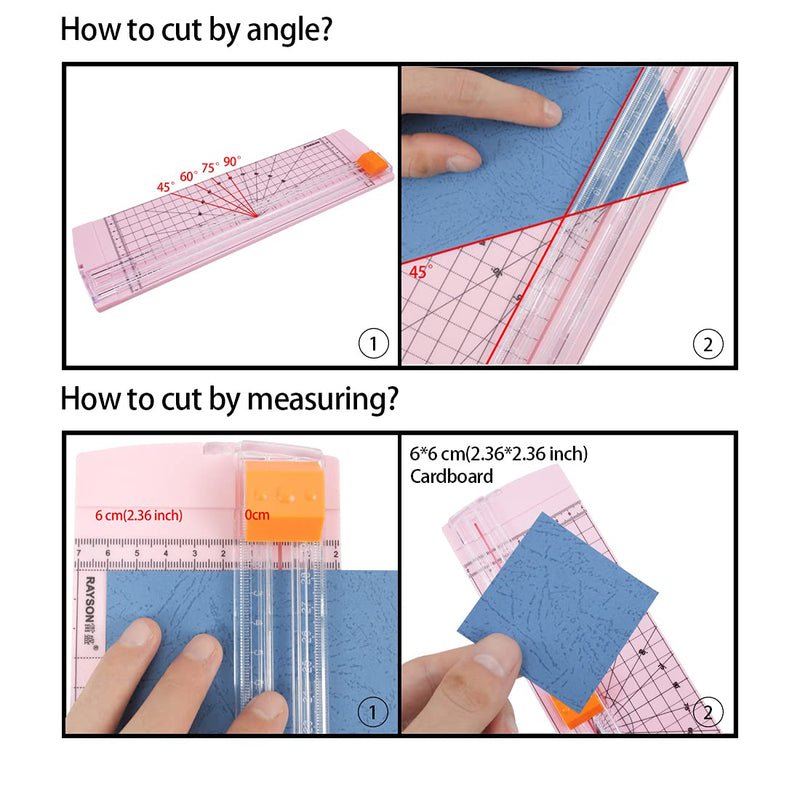 [Australia - AusPower] - Rayson RC4000P-US Paper Cutter Trimmer, A4 Size (12 inch) Paper Cutter for Coupon, Craft Paper and Photos (Light Pink) 