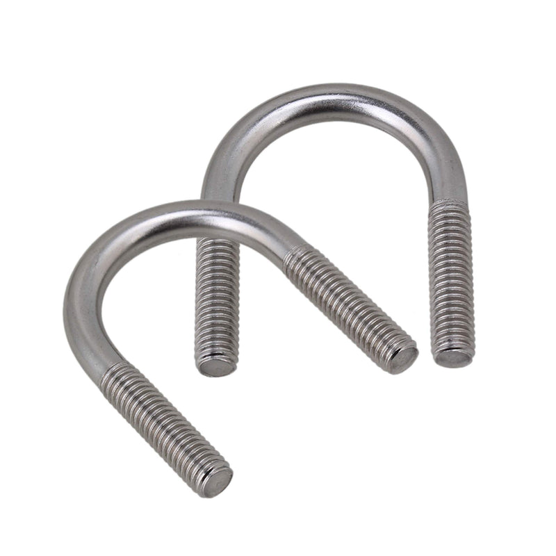 [Australia - AusPower] - RDEXP Inner Dia 0.87Inch 304 Stainless Steel U Bolts U Screws M6 Pack of 5 