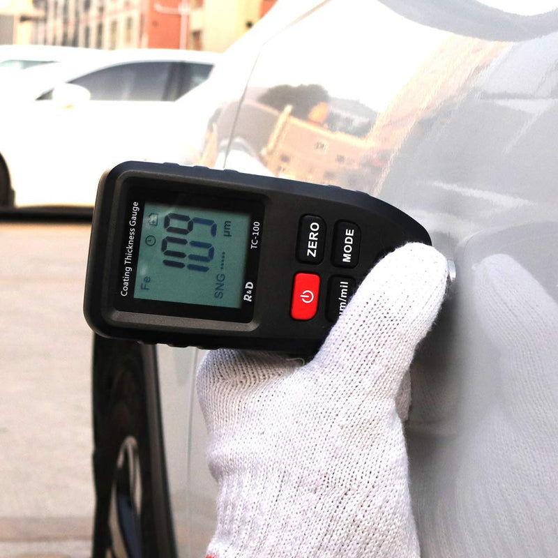 [Australia - AusPower] - Paint Thickness Gauge TC100 Car Coating Thickness Meter for Used Car Buyers, Paint Mil Thickness Meter Gauge Check The Car’s Original Coating Auto Car Paint Meter Black 