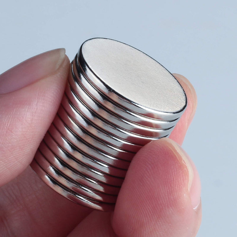 [Australia - AusPower] - Realth Magnets Disc 20x2 mm N52 Neodymium Strong Permanent Rare Earth Magnetics for Fridge Office Science Project Building and Craft 12 Pack(MCN52) 