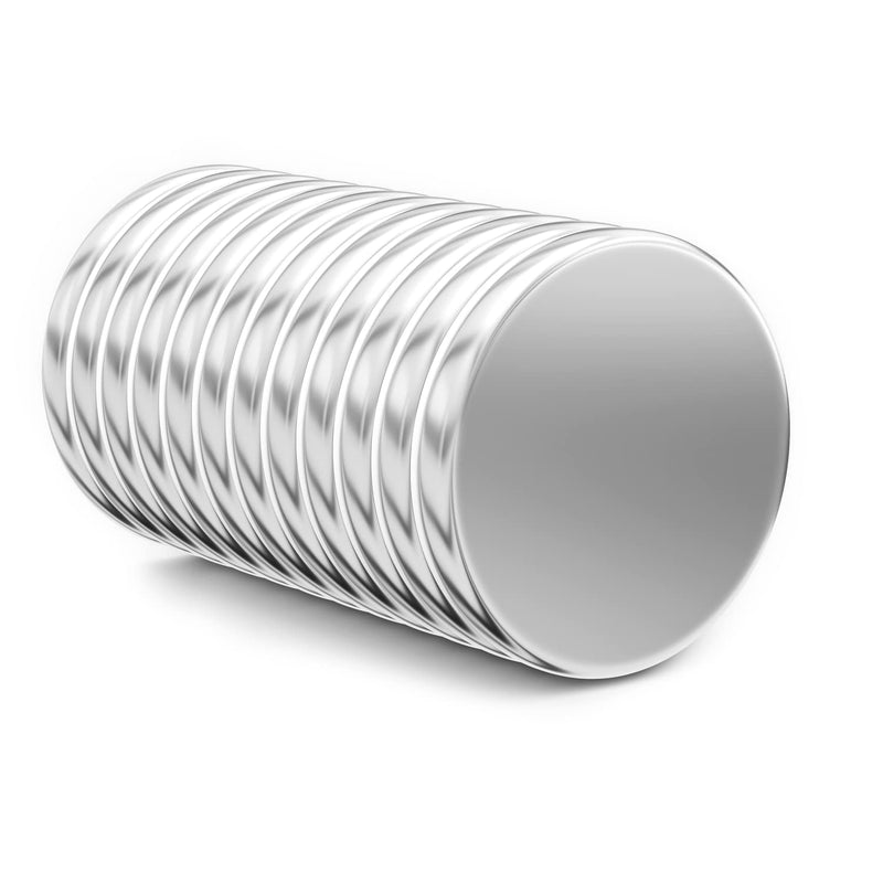 [Australia - AusPower] - Realth Magnets Disc 20x2 mm N52 Neodymium Strong Permanent Rare Earth Magnetics for Fridge Office Science Project Building and Craft 12 Pack(MCN52) 