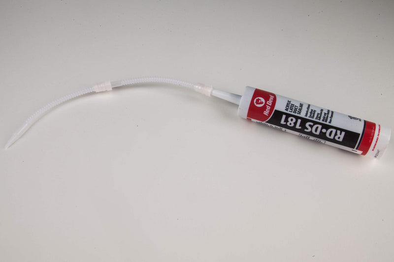 Red Devil 4078 silicone caulk tube extension in clear, designed for 3-pack caulking applications and precise sealing work.